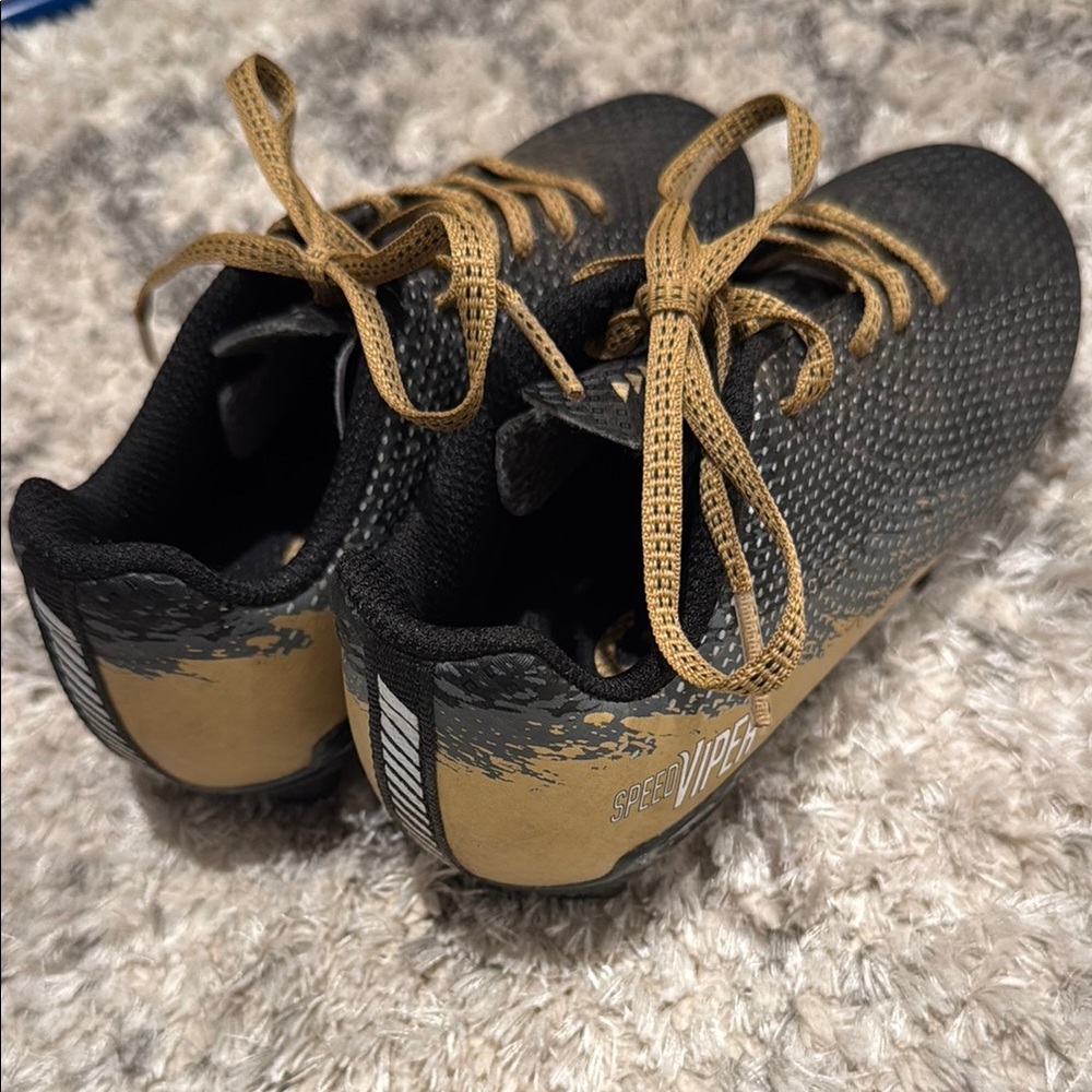 DSG Black and Gold cleats with Sporty Design
